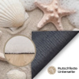 Schelpen - Zeesterren - Strand Vloerkleed Rechthoek klein -uniquesellingpoint_antislip_DE_DE