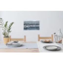 Bos - Reflectie - Meer - Winter - Serene Muursticker klein -eettafel
