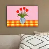 Tulpen - Roze - Vaas canvas 2cm klein -sfeer3