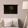 Donkerbruin - Bloem - Textuur - Artisjok Wandkleed katoen klein -sfeer4