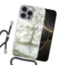 Reiger - Landschap - Groen Hoesje iPhone 16 Pro Max met koord klein -sfeer1