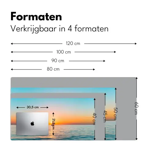 Zee - Zeilboot - Zonsondergang Muismat XXL klein -sfeer5