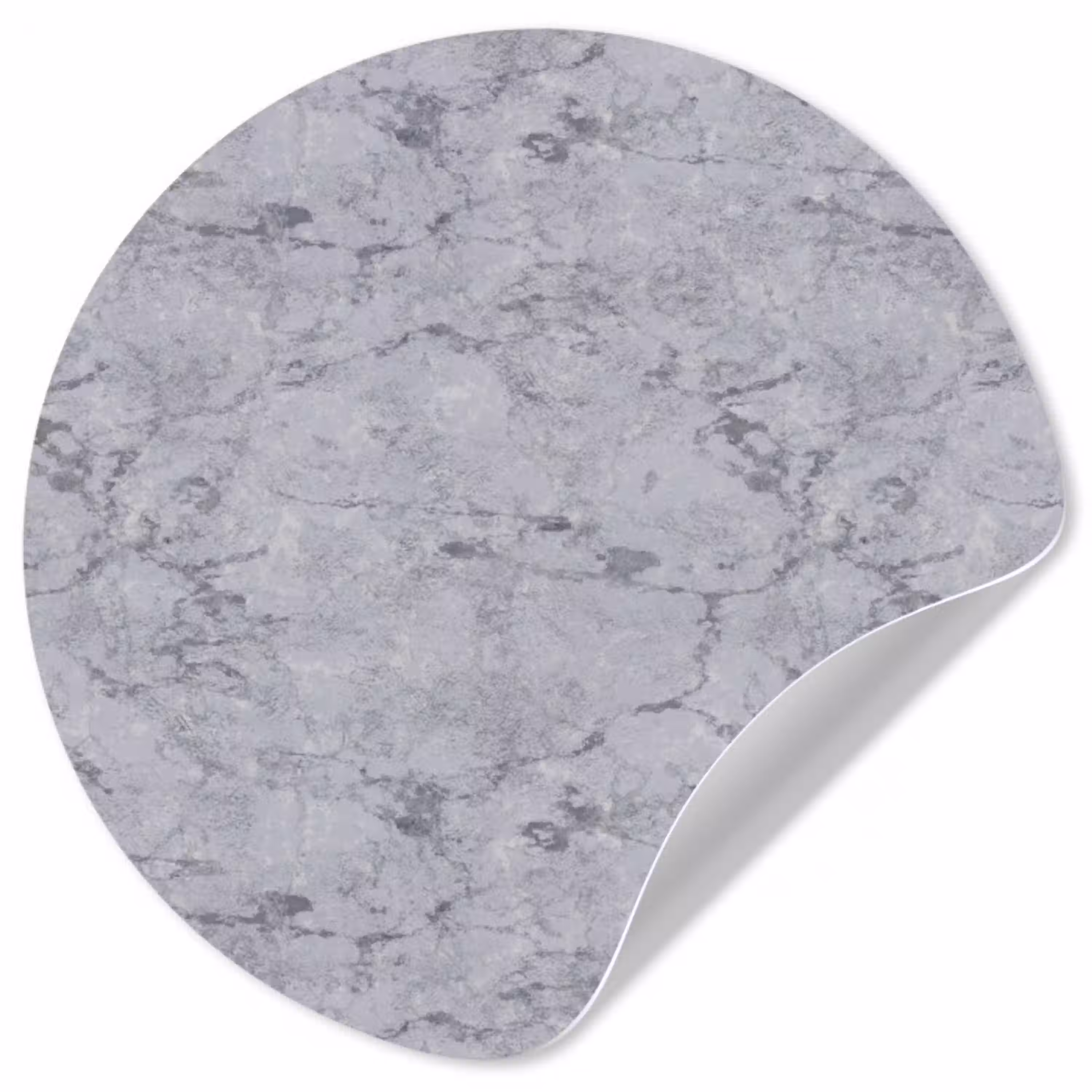 Marmerplaat - Patroon - Grijs Wandcirkel behangsticker klein 186 -3d