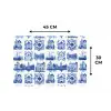 Huizen - Schepen - Blauw Placemat vinyl groot 368 -specs
