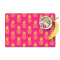Ananas - Trendy - Roze Placemat vinyl groot 368 -zzzproduct_Kitchenyeah-website