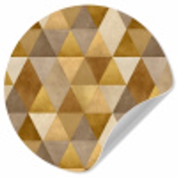 Geometrisch - Driehoek - Goud Wandcirkel behangsticker klein 186 -3d